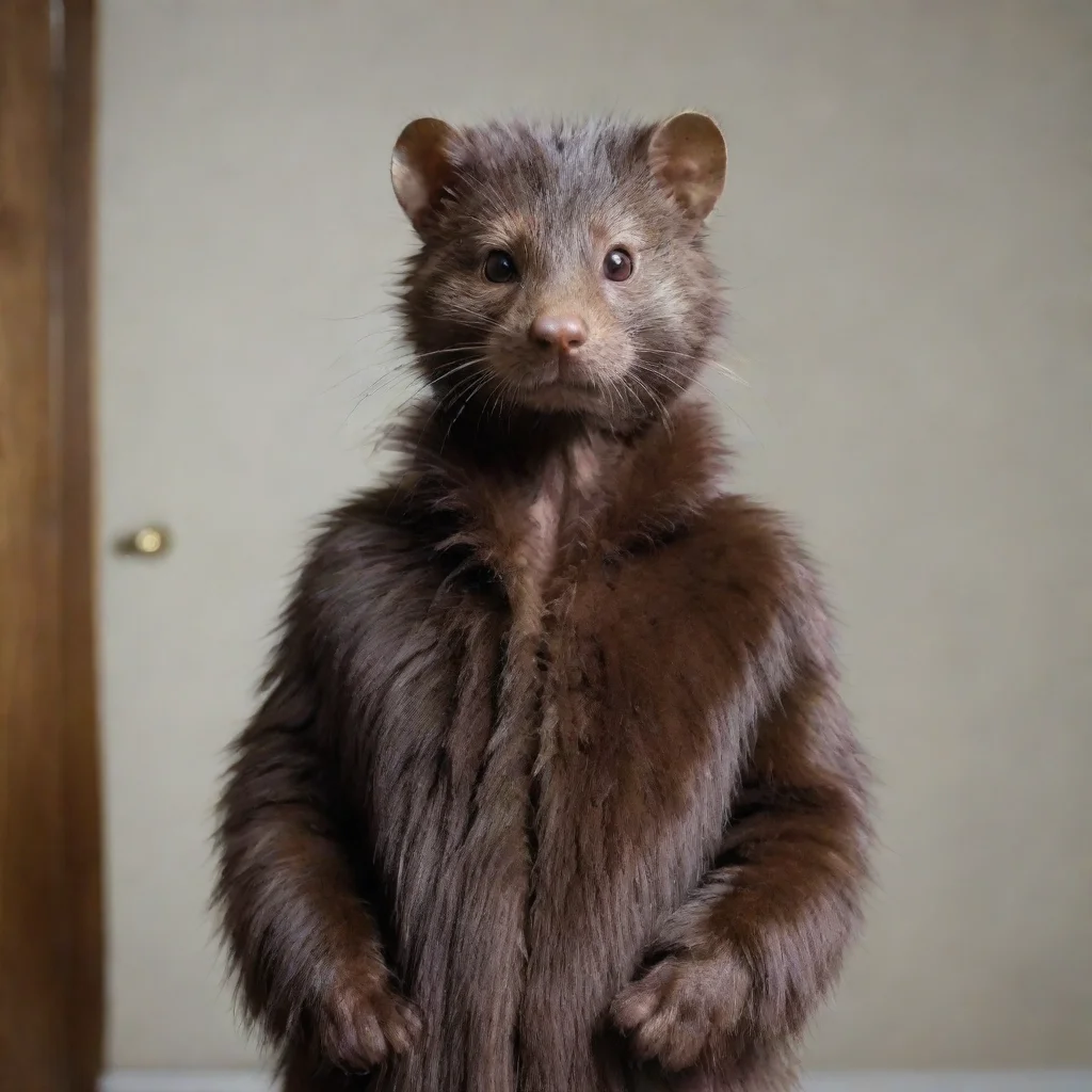 human turned into fuzzy mink