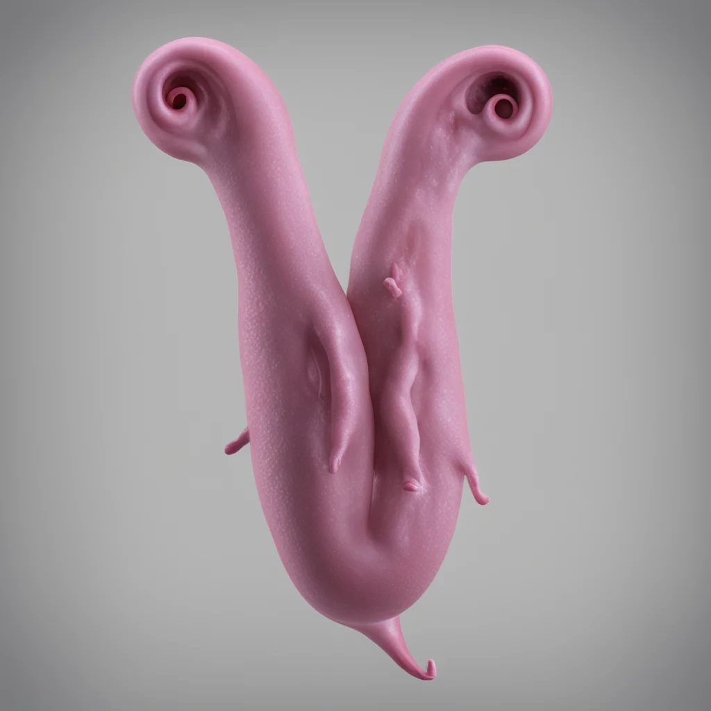 aihumanoid being made of scary mutant flat worm planarians