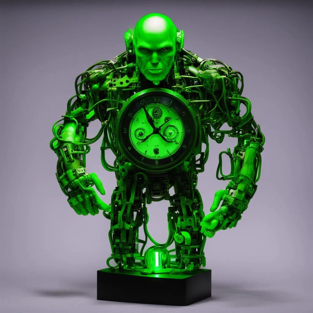 aihumanoid monster made of radium clock watch luminous minute hands good looking trending fantastic 1