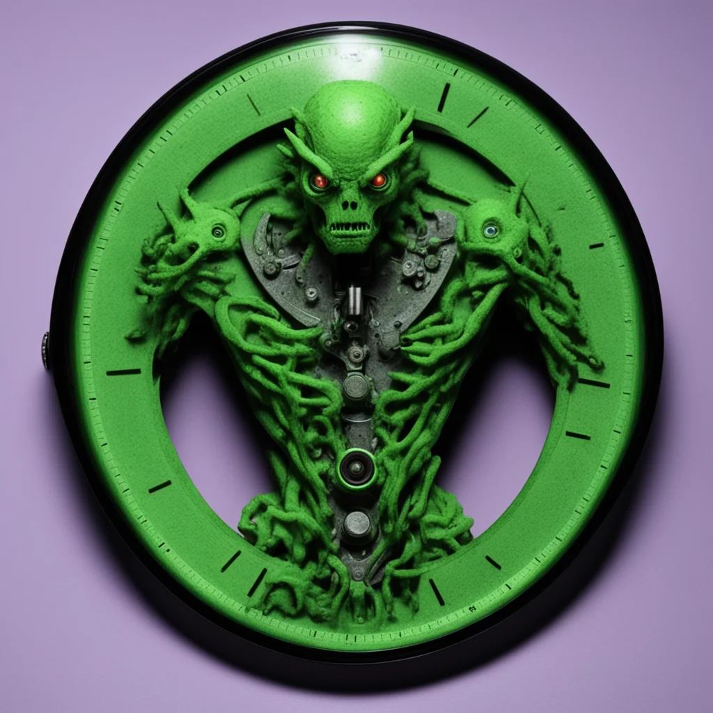 aihumanoid monster made of radium clock watch luminous minute hands