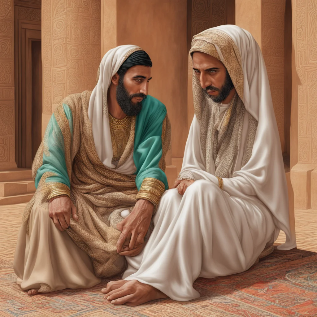 hyperrealistic portrait of a berber pharaonic lady puts her foot on the head of a saudi man
