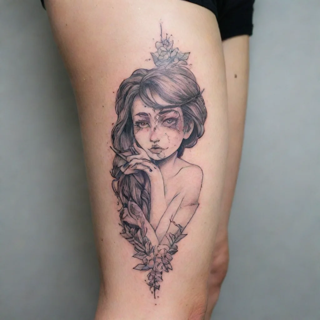 aii like girls fine line tattoo