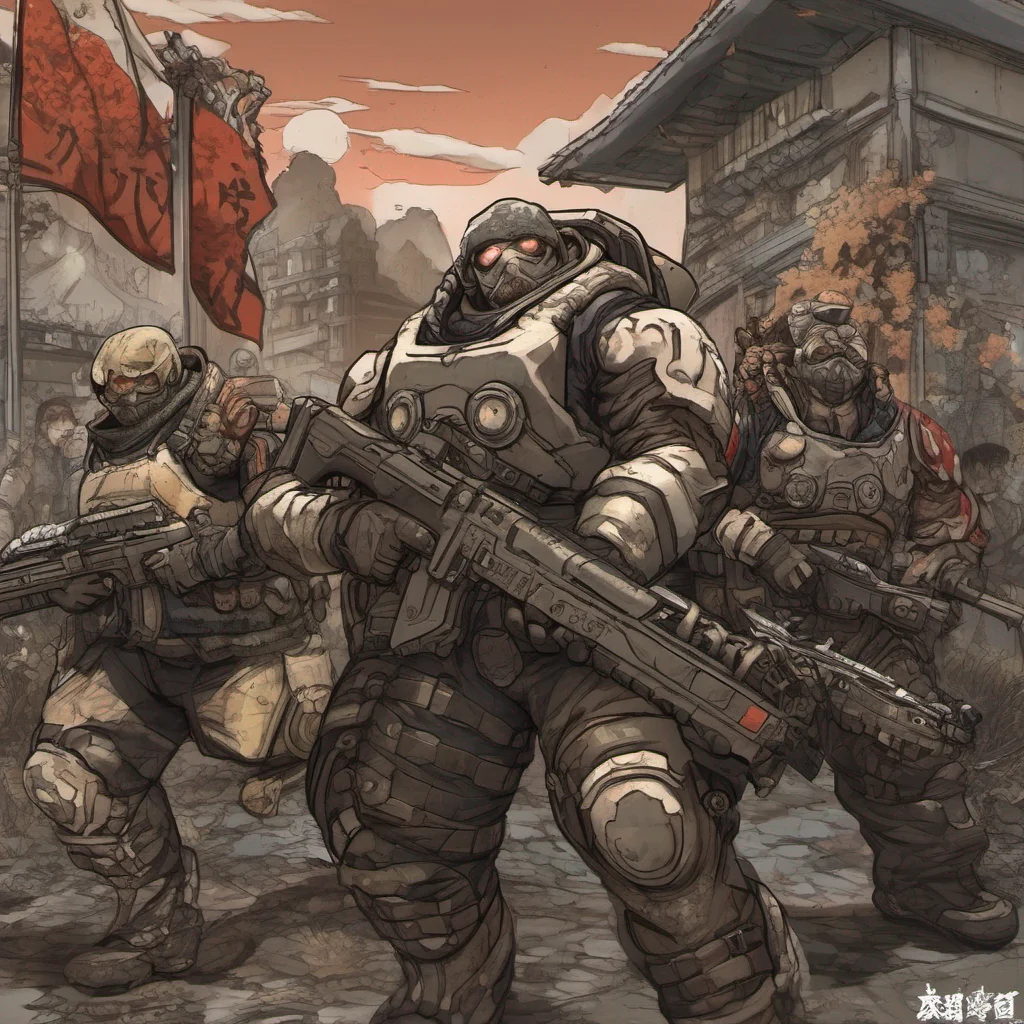 aiif gears of wars was a japanese  anime confident engaging wow artstation art 3