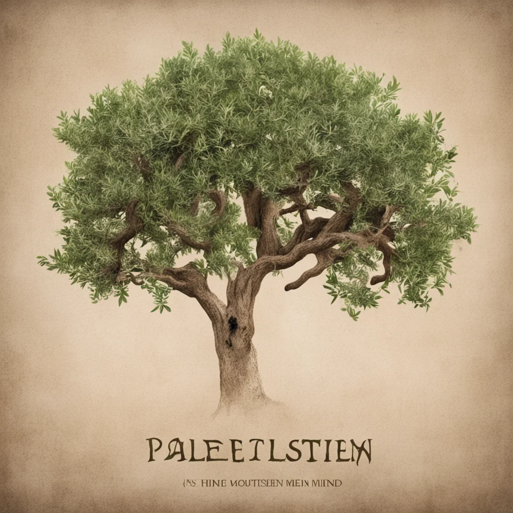 image of olive tree and words palestien on my mind