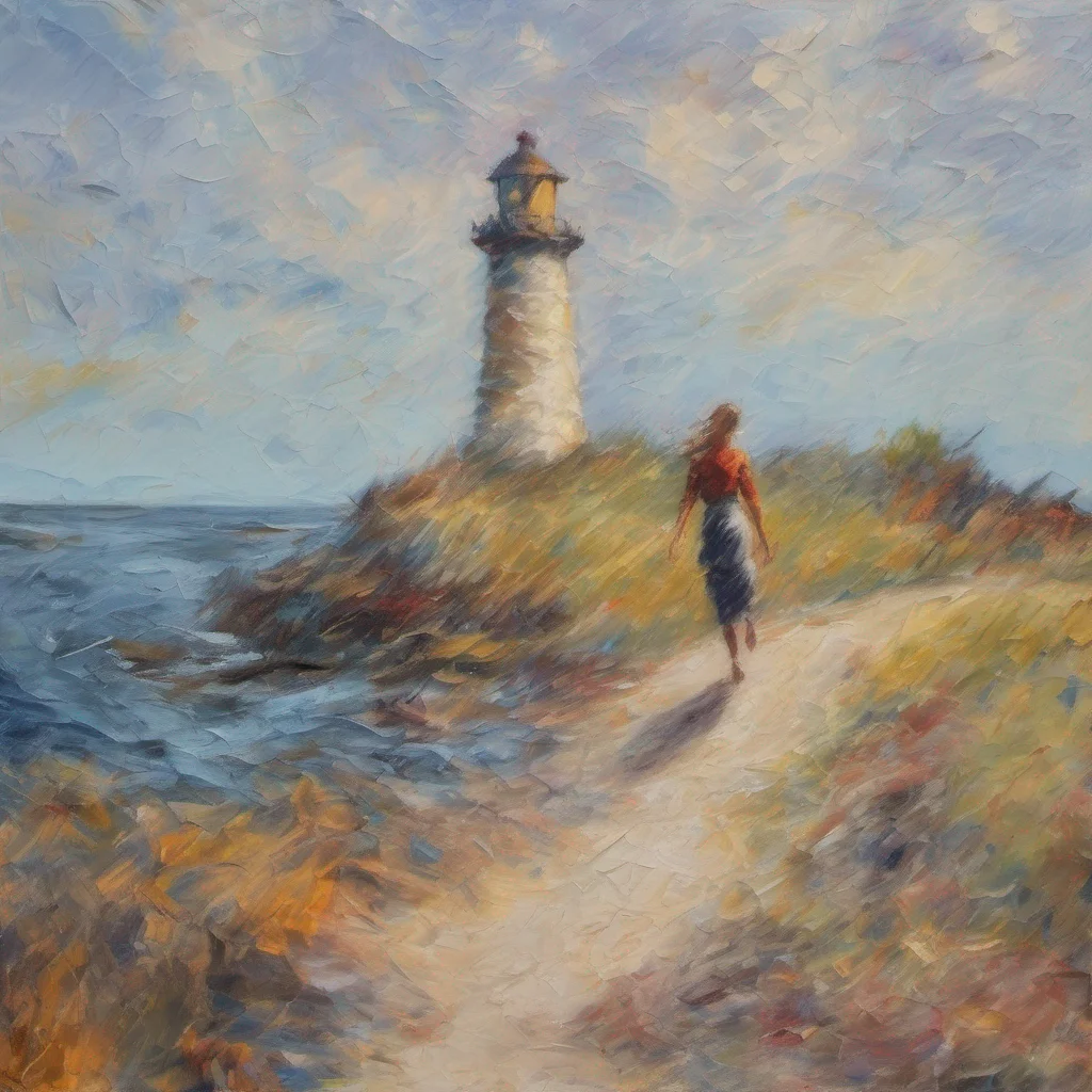 aiimpressionist lighthouse with person breaking free good looking trending fantastic 1