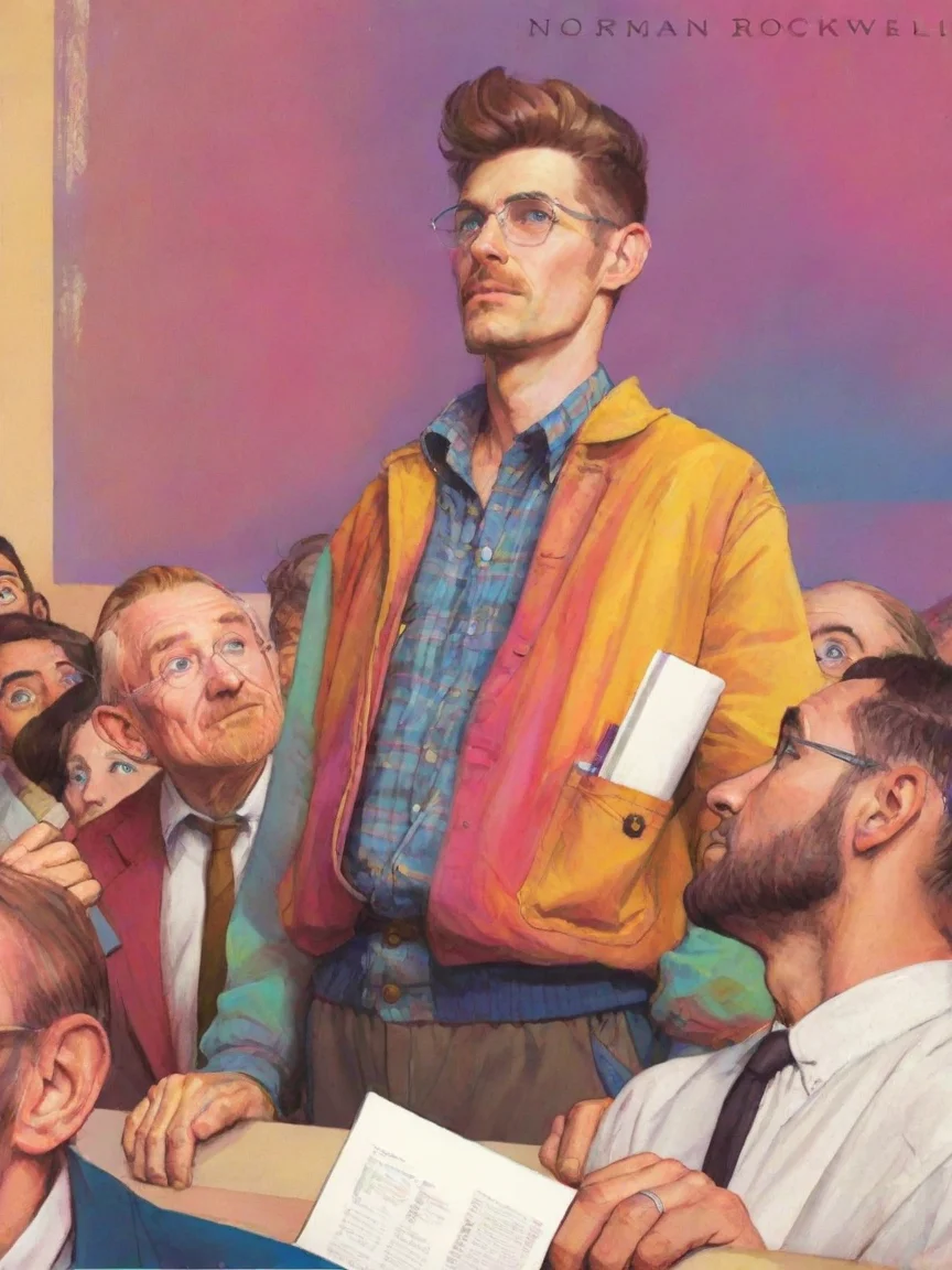 in the style of colorful hipster epic aesthetic stylized meeting wowza illustrated real vibe  artistic style 1