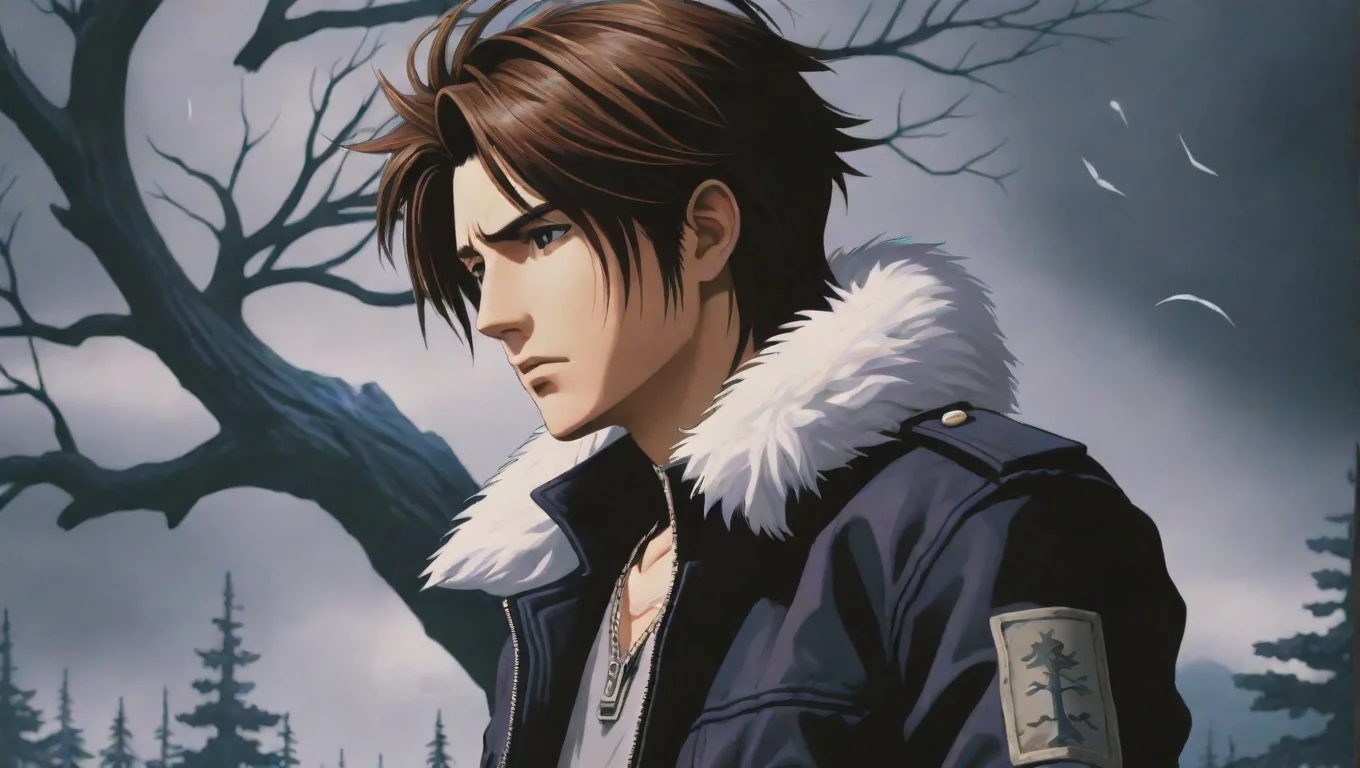 aiin the style of colorized squall ff8 dark aesthetic artistic style 1
