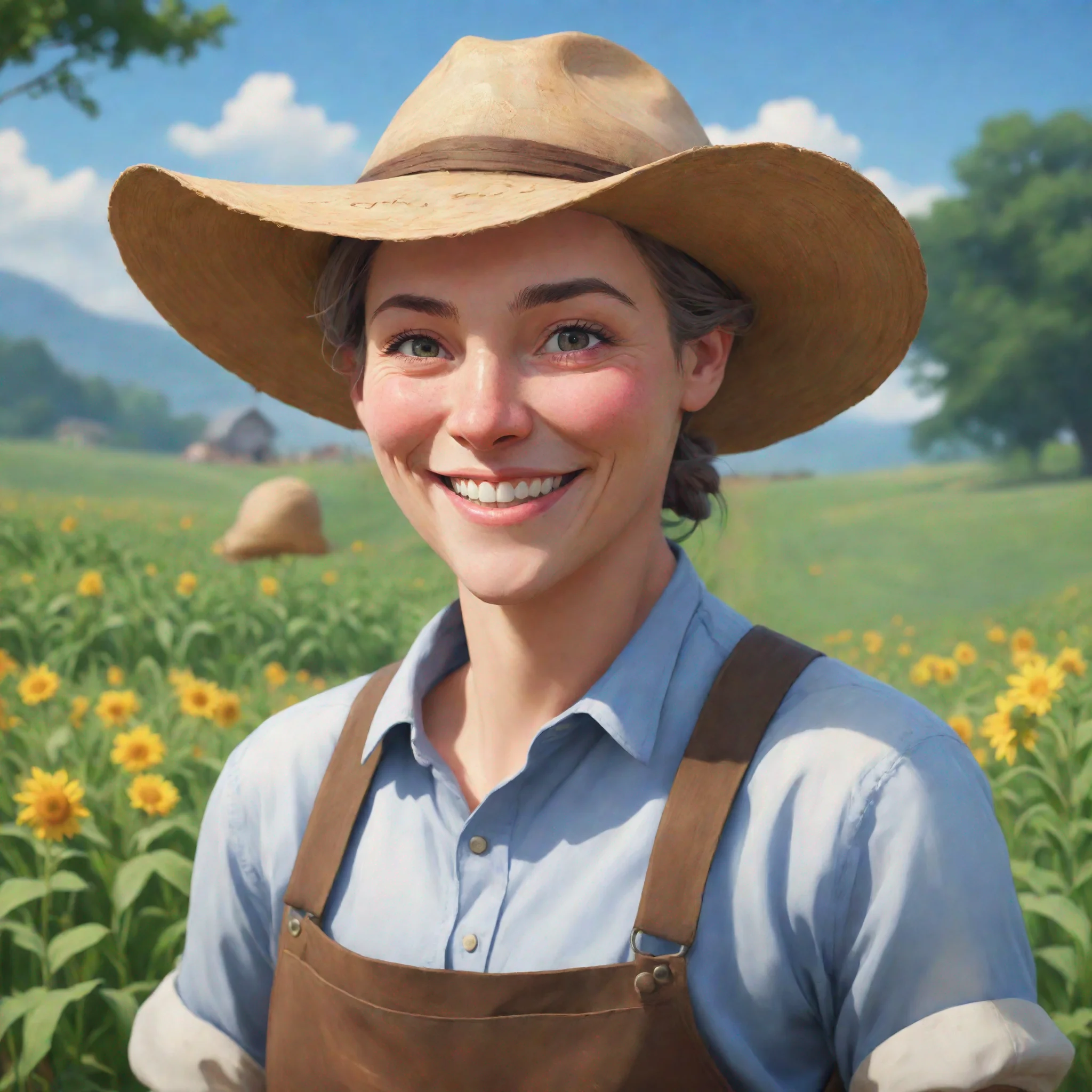 aiin the style of epic farmer artstation smile artistic style 1