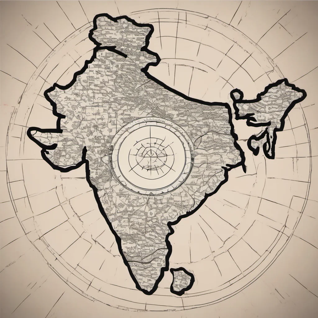india outline map surrounded by infinity symbol  confident engaging wow artstation art 3