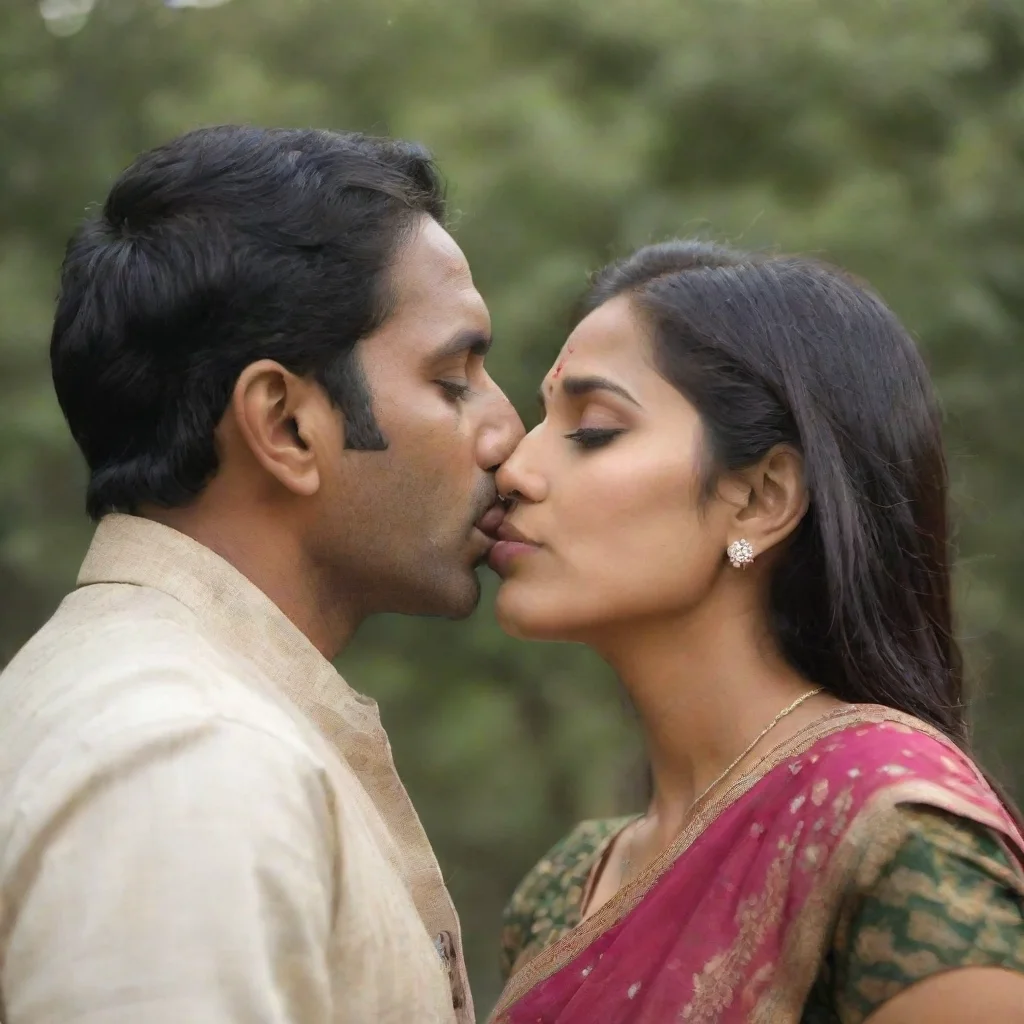 indian man and woman kissing