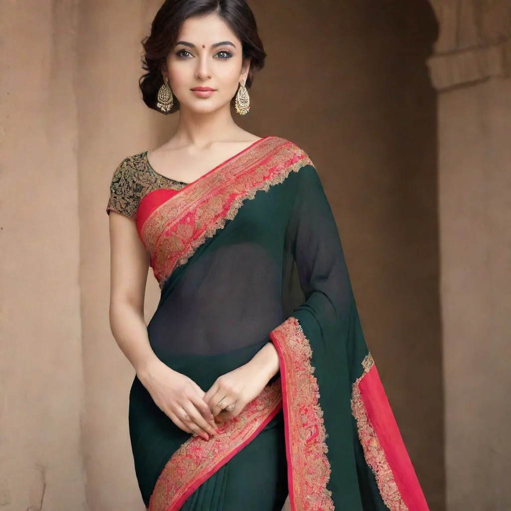 aiindian women saree low cut 