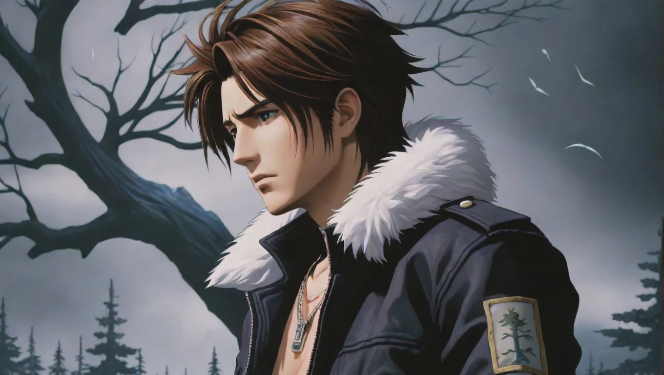aiinspired by colorized squall ff8 dark aesthetic masterpiece rendition 2