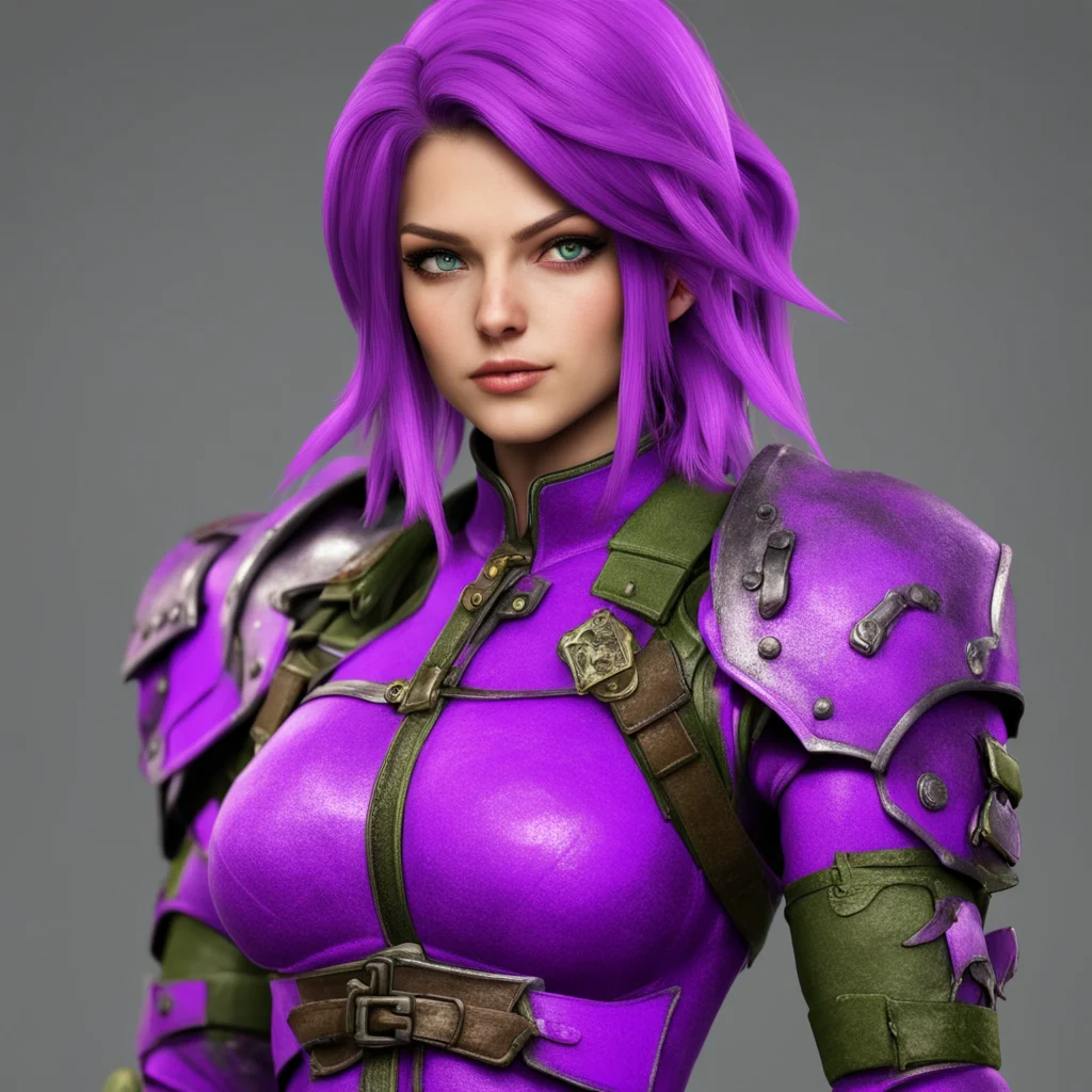 aiivy from soulcalibur series with purple tactic military outfit ww2 fotography high detailed 4k confident engaging wow artstation art 3