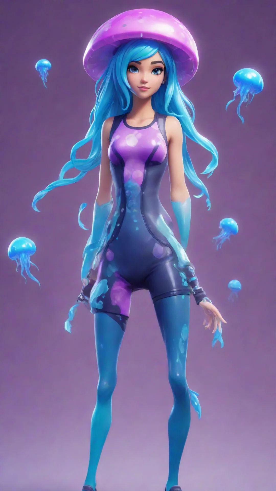 aijellyfish style fortnite girl skin tall