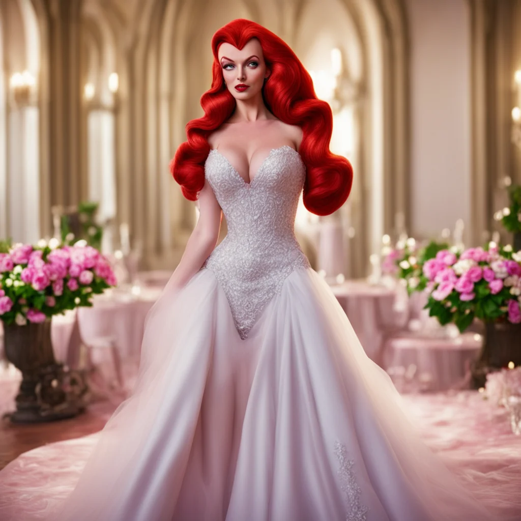 jessica rabbit in a wedding dress confident engaging wow artstation art 3