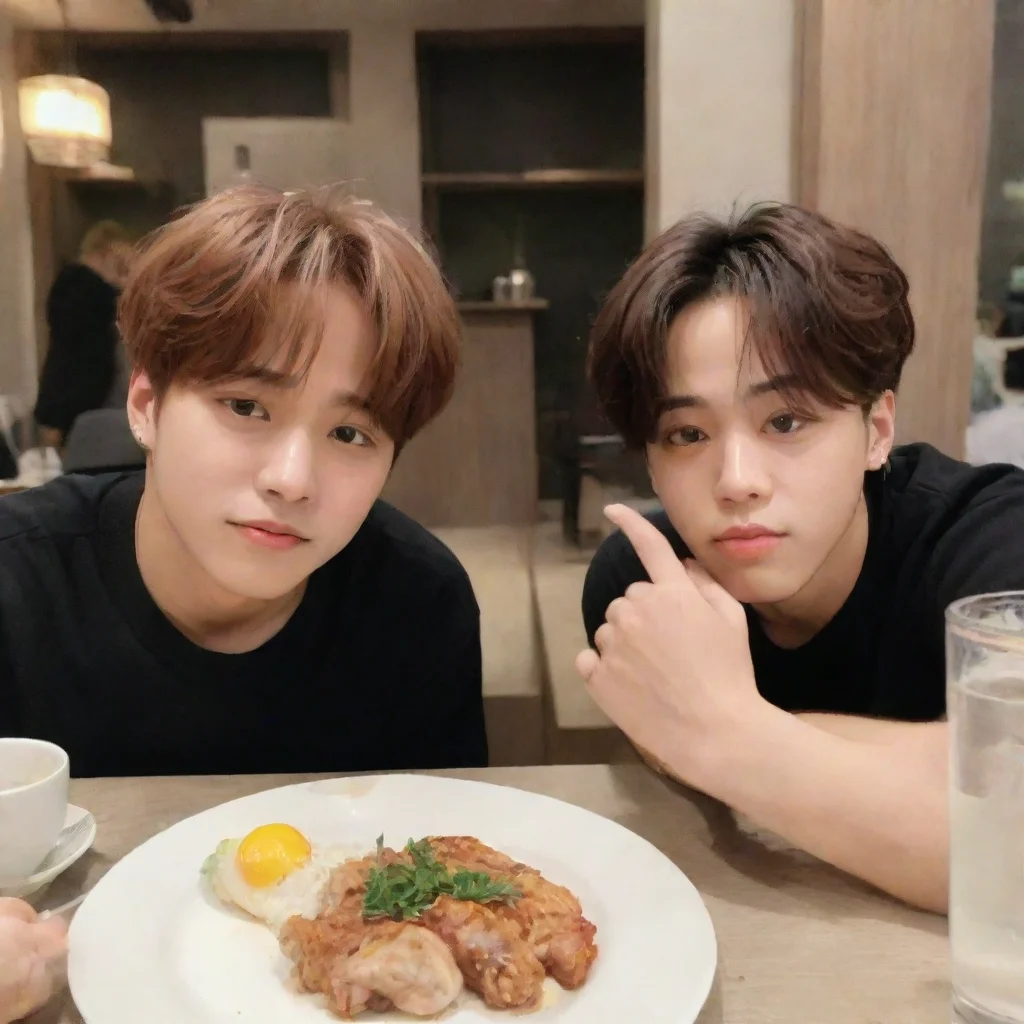 jk and jimin having dinner 
