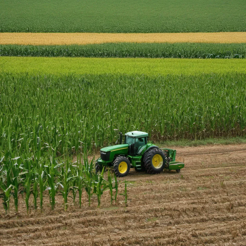 aijohn deere tractor in a corn field confident engaging wow artstation art 3