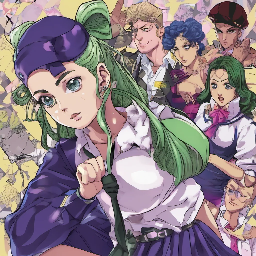 aijojo bizarre adventure school girl good looking trending fantastic 1