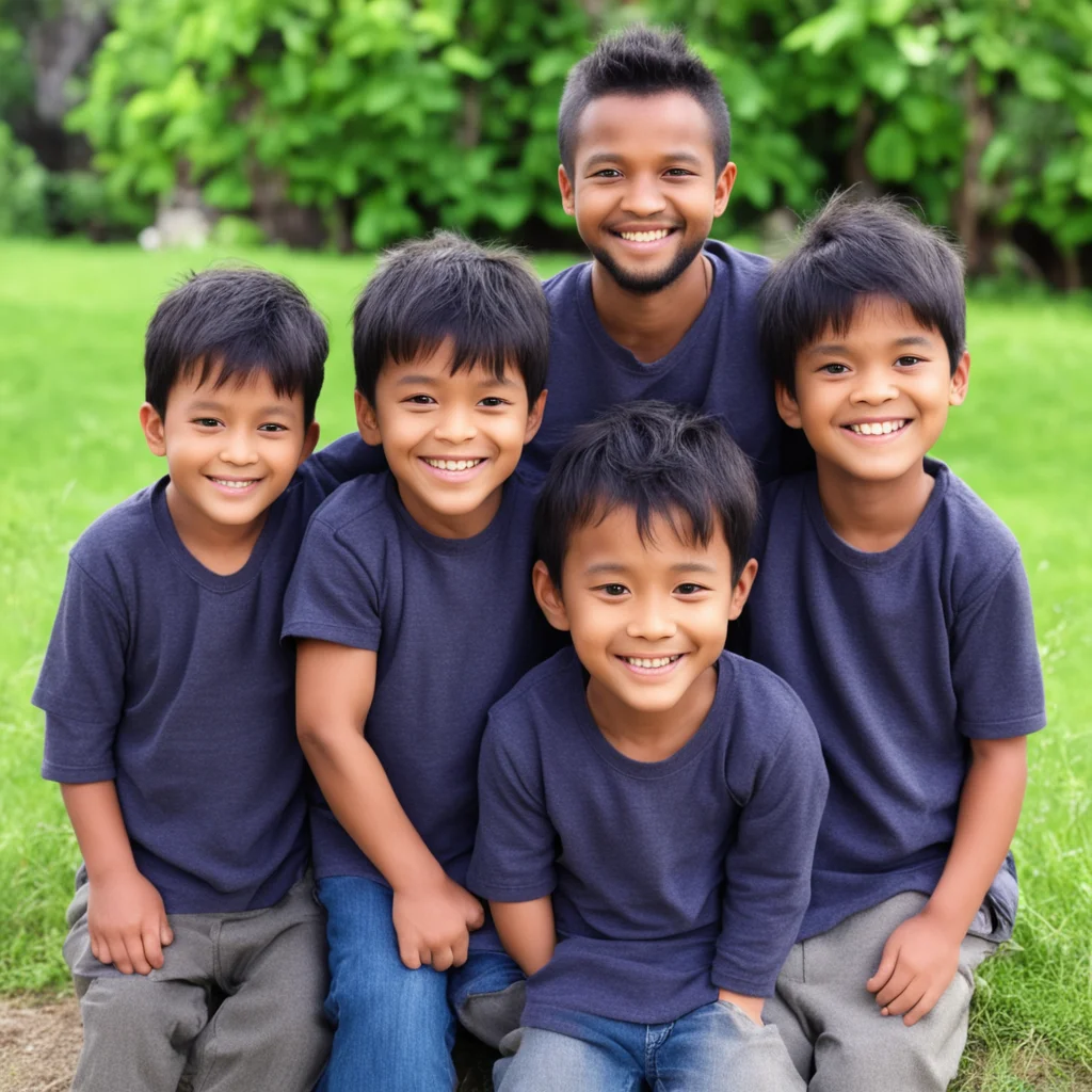 judar with two twin sons that look exactly like him but they are 7 and living a happy life with him