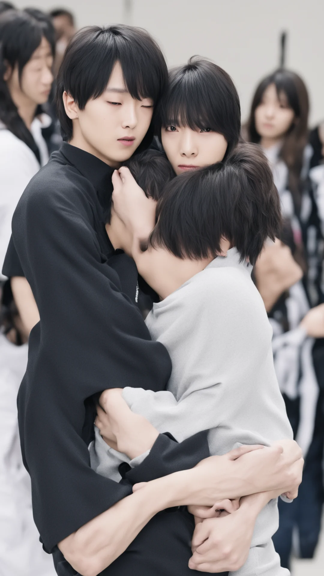 jungkook hugging a woman amazing awesome portrait 2 tall