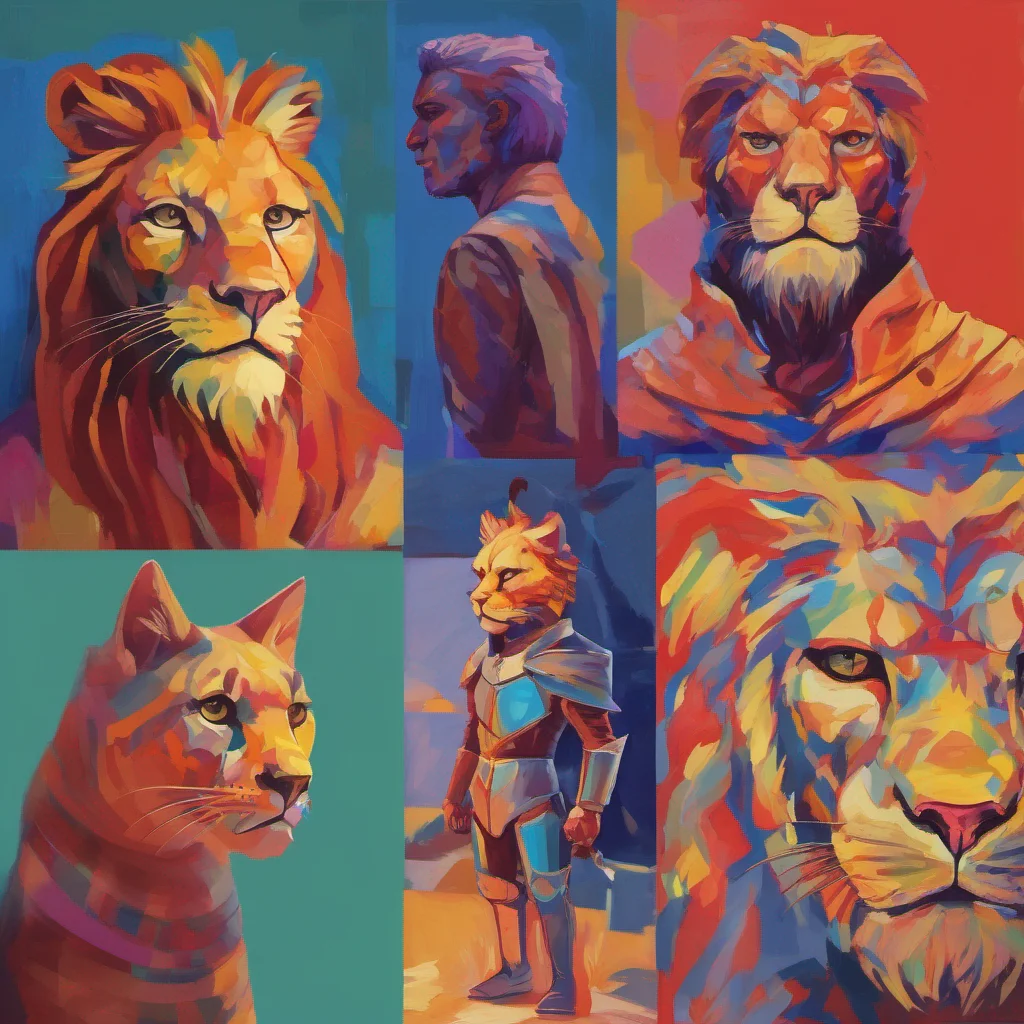 aikajiit cat lion man  fauvist knight amazing honor grace masculine strong powerful wonder  wide