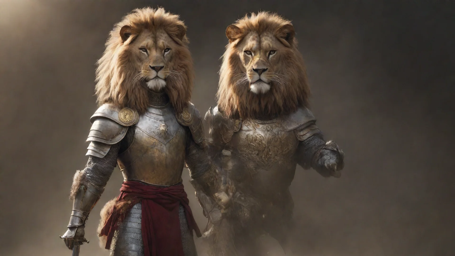 aikajiit cat lion man  knight amazing honor grace masculine strong powerful wonder  amazing awesome portrait 2 wide