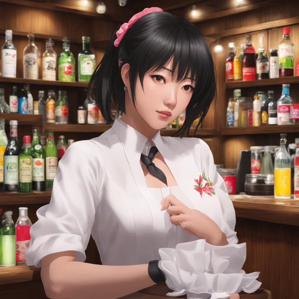 kamuku saitou barmaid  confident engaging wow artstation art 3