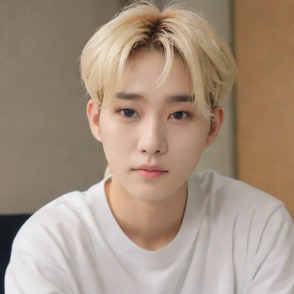 kang yeosang with blonde hair