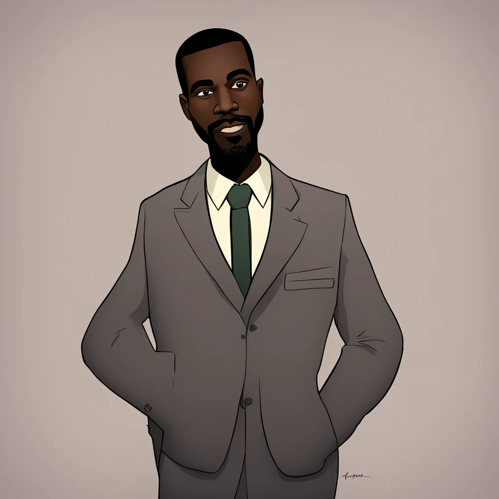 aikanye west as a 1930s cartoon caracter good looking trending fantastic 1