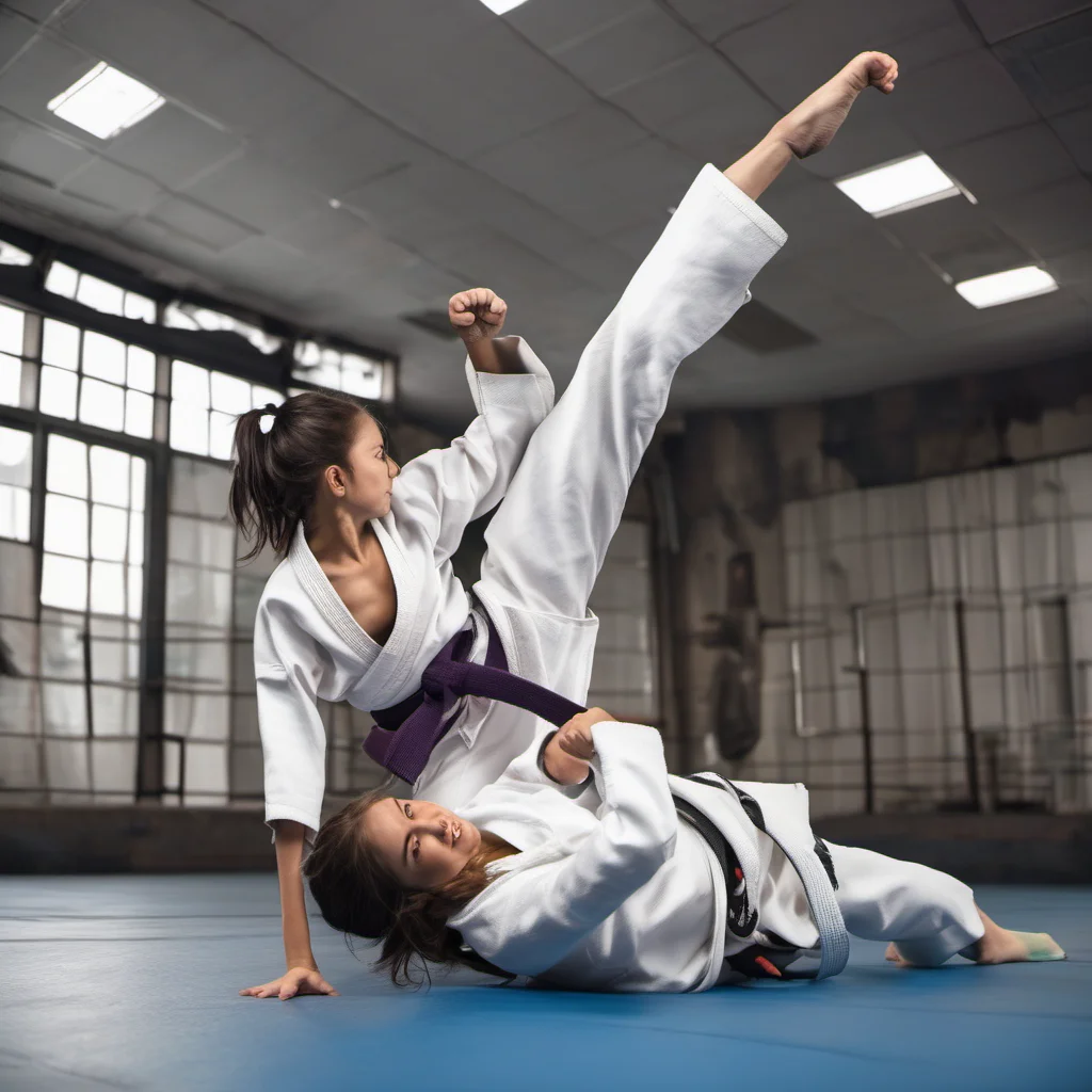 aikarate girl victory poses with foot about her knocked out opponent good looking trending fantastic 1