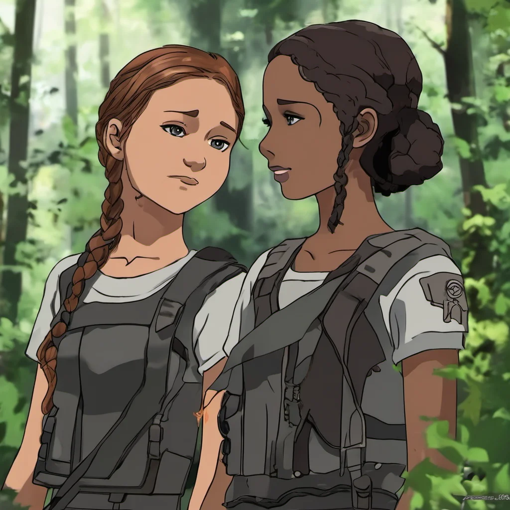 aikatniss everdeen and rue 74th hunger games anime