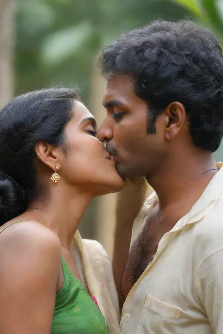 kerala couple kissing portrait