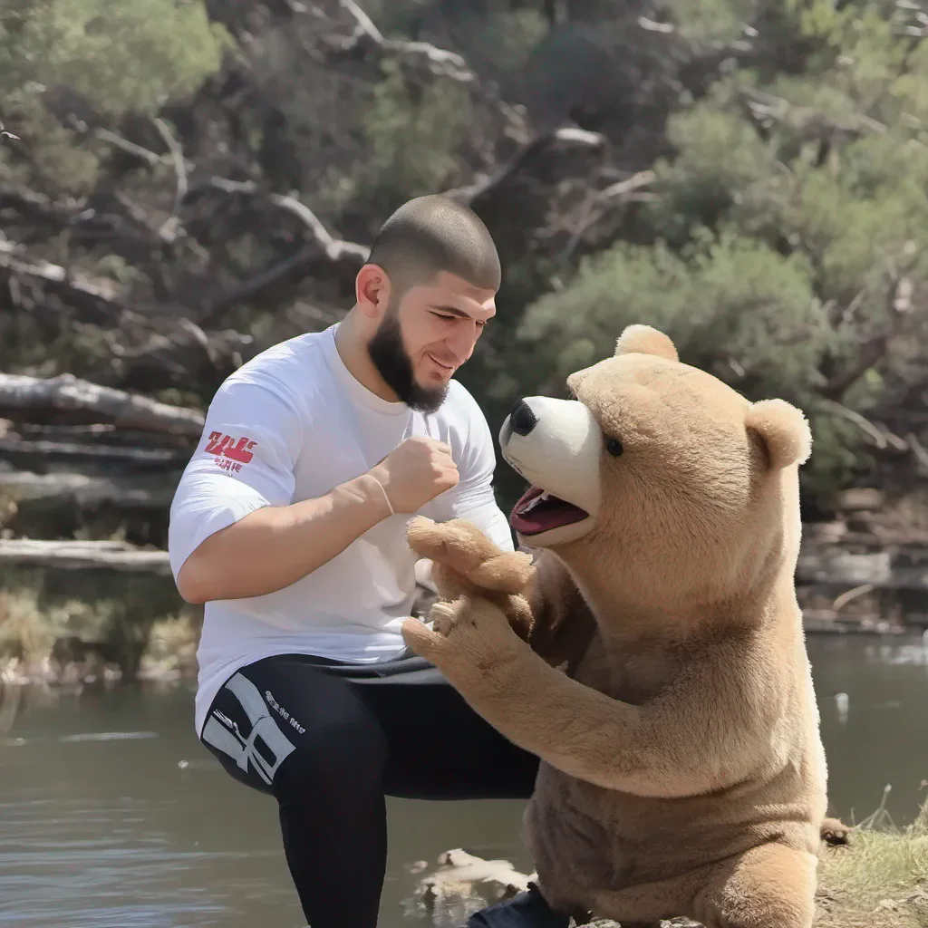 khabib peleando con oso amazing awesome portrait 2