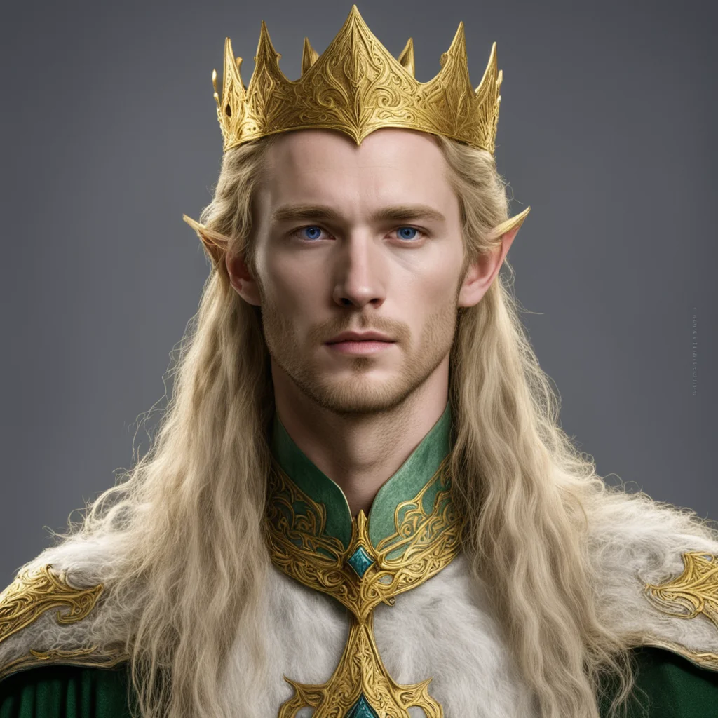 king finrod with golden elvish circlet amazing awesome portrait 2