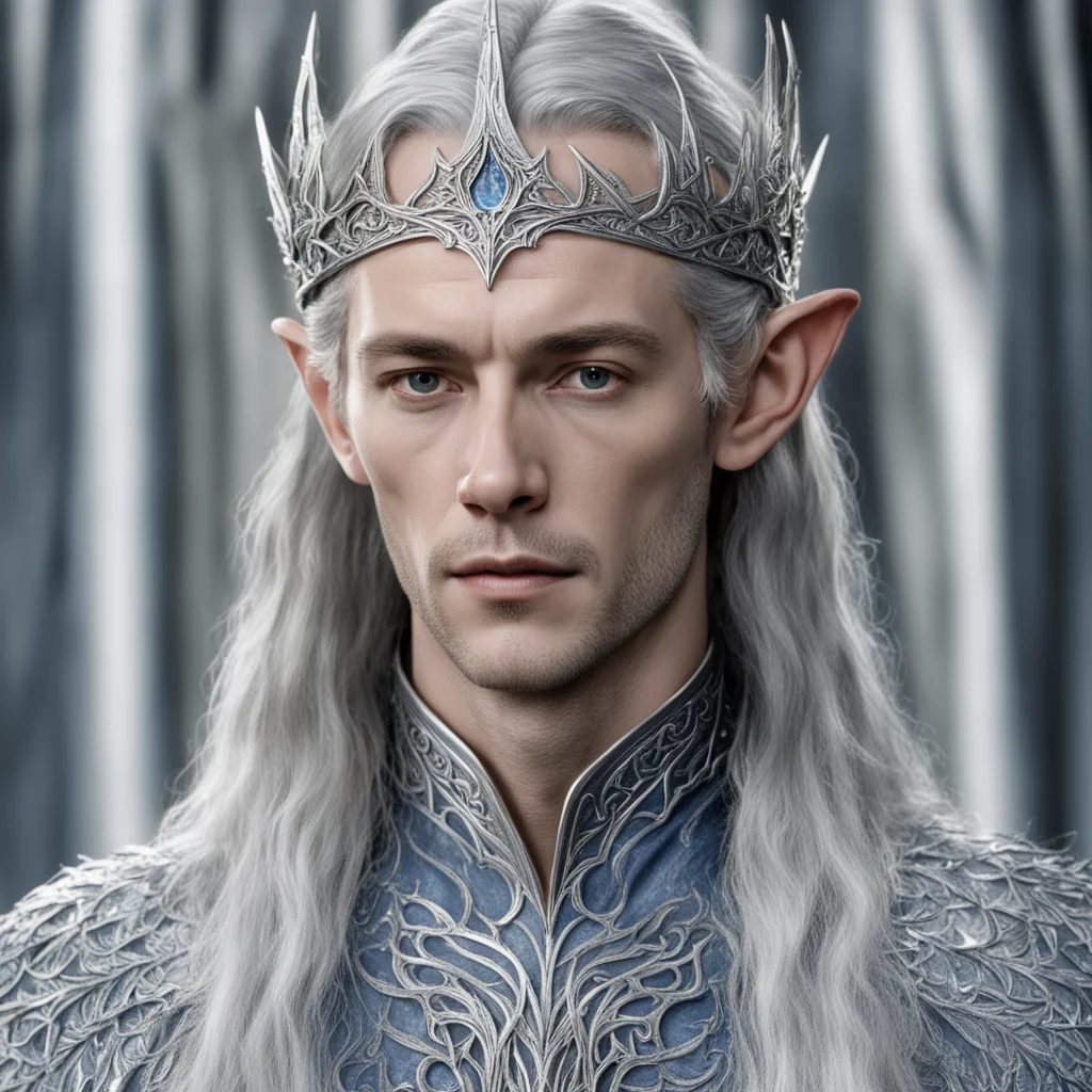 aiking thingol wearing thin silver elvish circlet  amazing awesome portrait 2