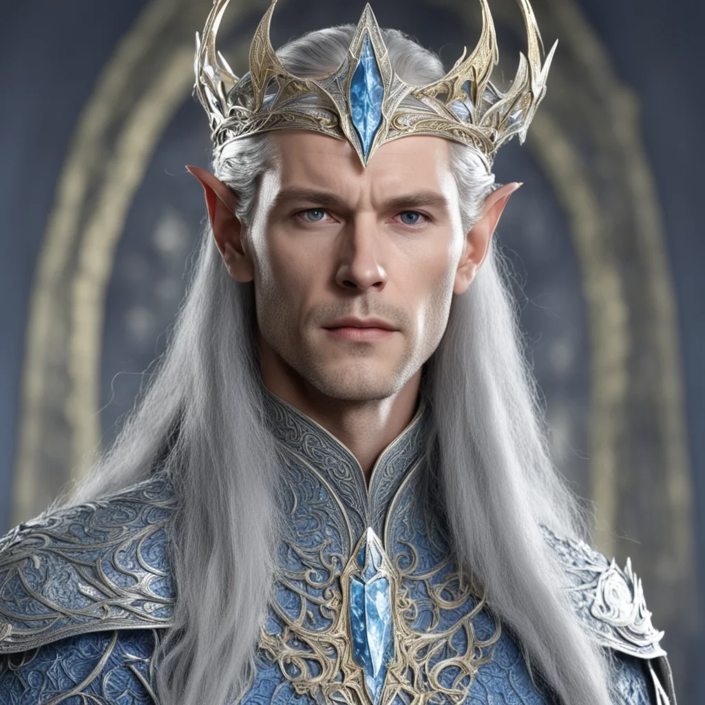 king thingol with silver elven circlet good looking trending fantastic 1