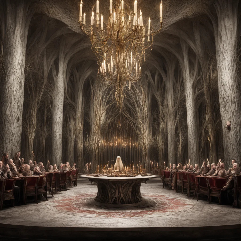 king thranduil feast hall confident engaging wow artstation art 3