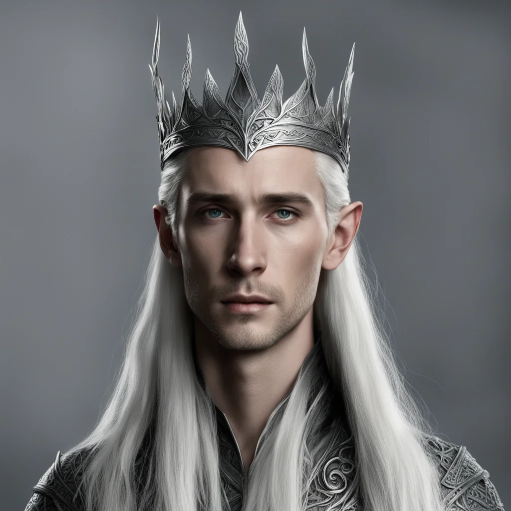 aiking thranduil wearing half silver elven circlet good looking trending fantastic 1