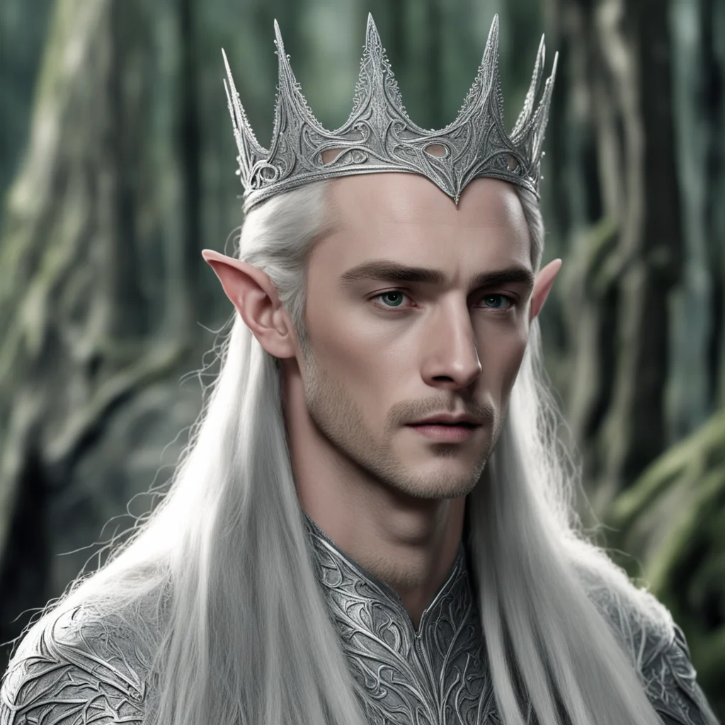 aiking thranduil wearing silver elven tiara