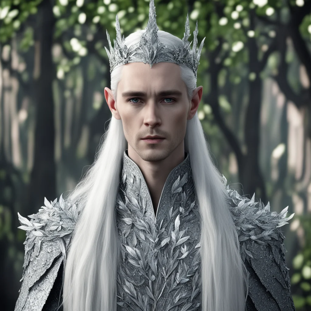 aiking thranduil wearing silver leaves with diamond berries good looking trending fantastic 1