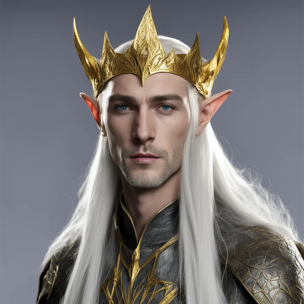 king thranduil with gold wood elf circlet good looking trending fantastic 1
