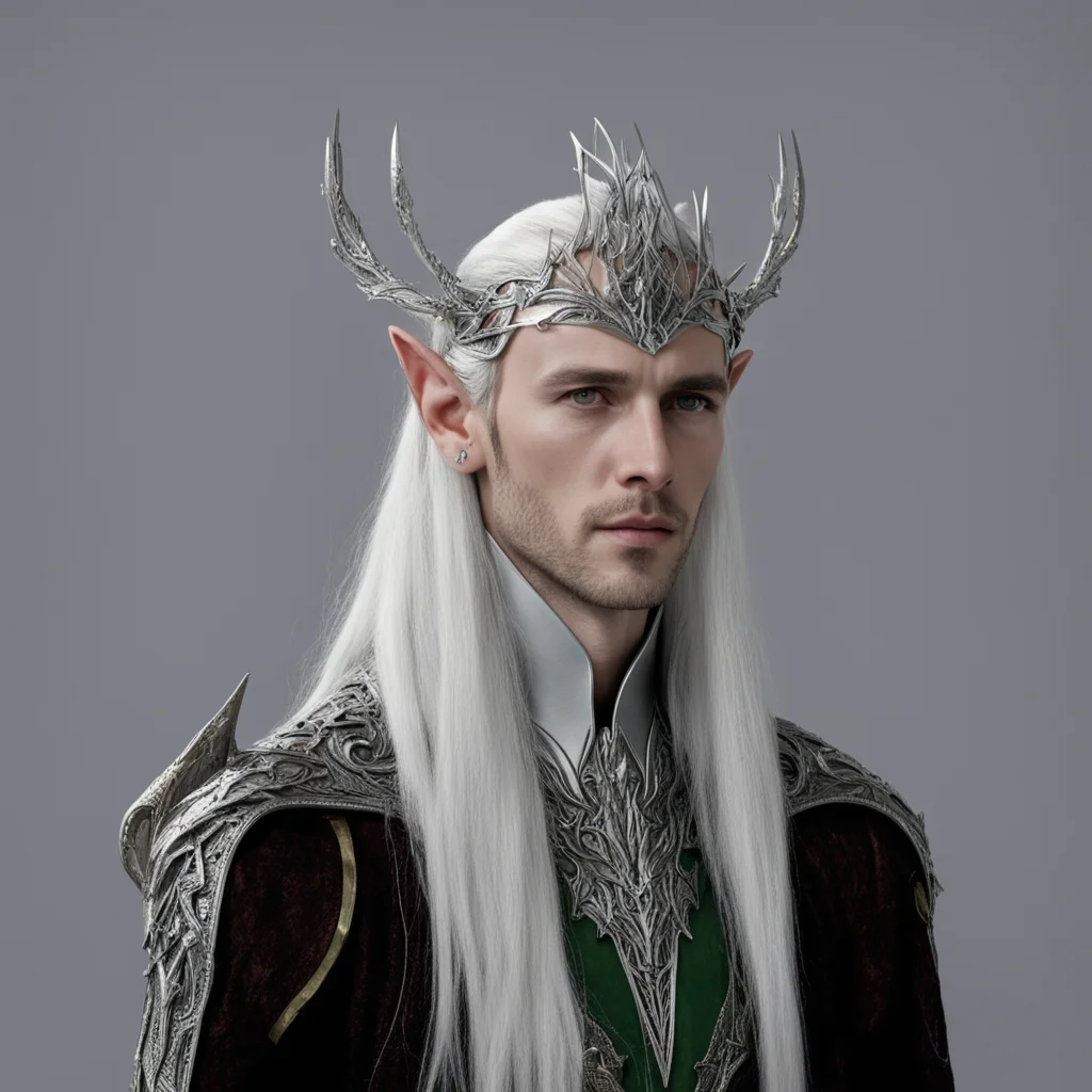 king thranduil with silver silvan elf circlet with jewels good looking trending fantastic 1