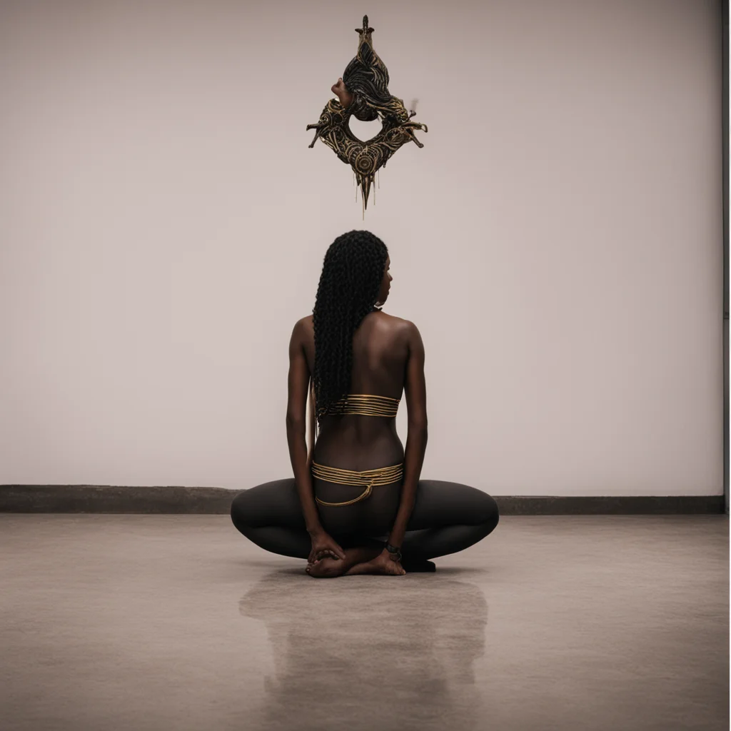 kneeling before black goddess  amazing awesome portrait 2