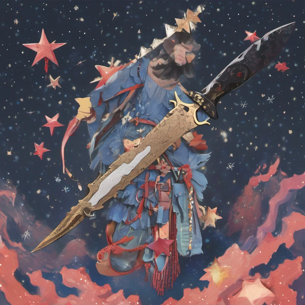 aiknife made of stars confident engaging wow artstation art 3