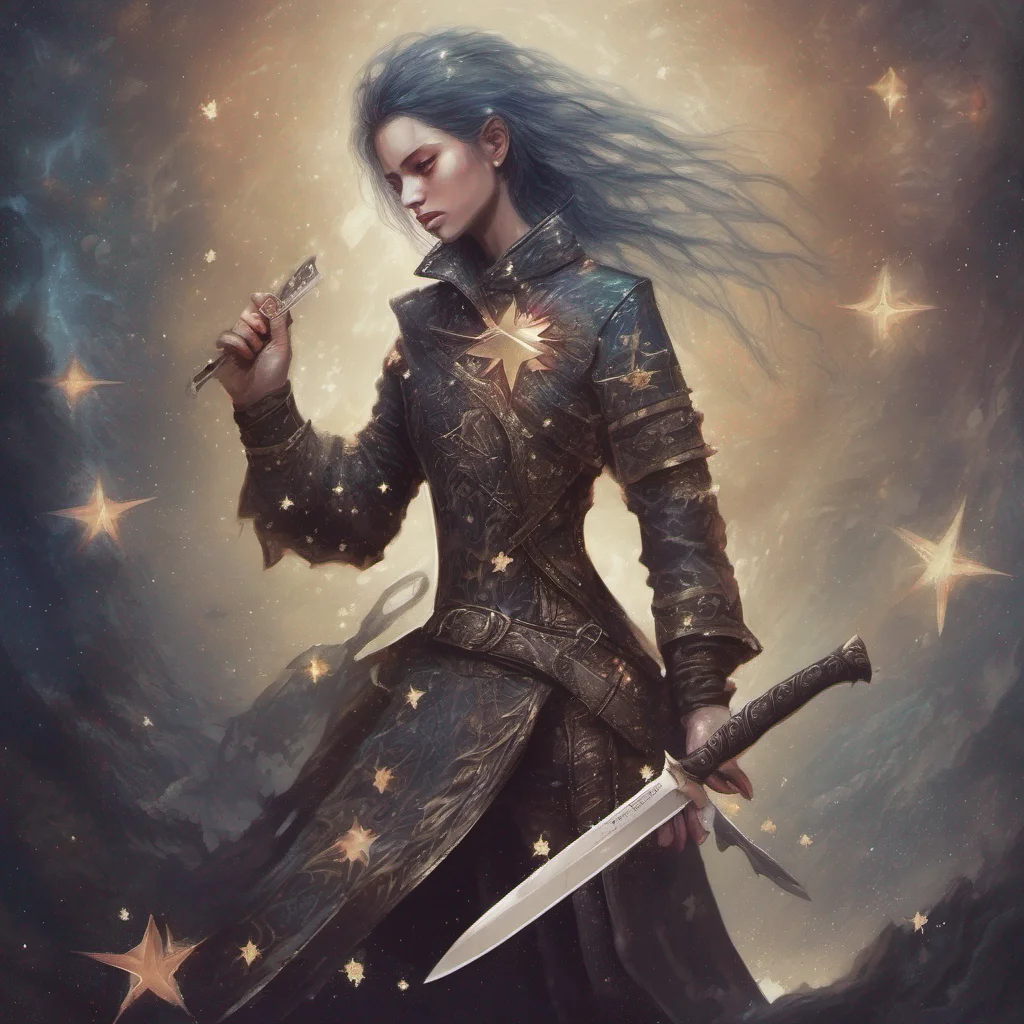 aiknife made of stars fantasy art good looking trending fantastic 1