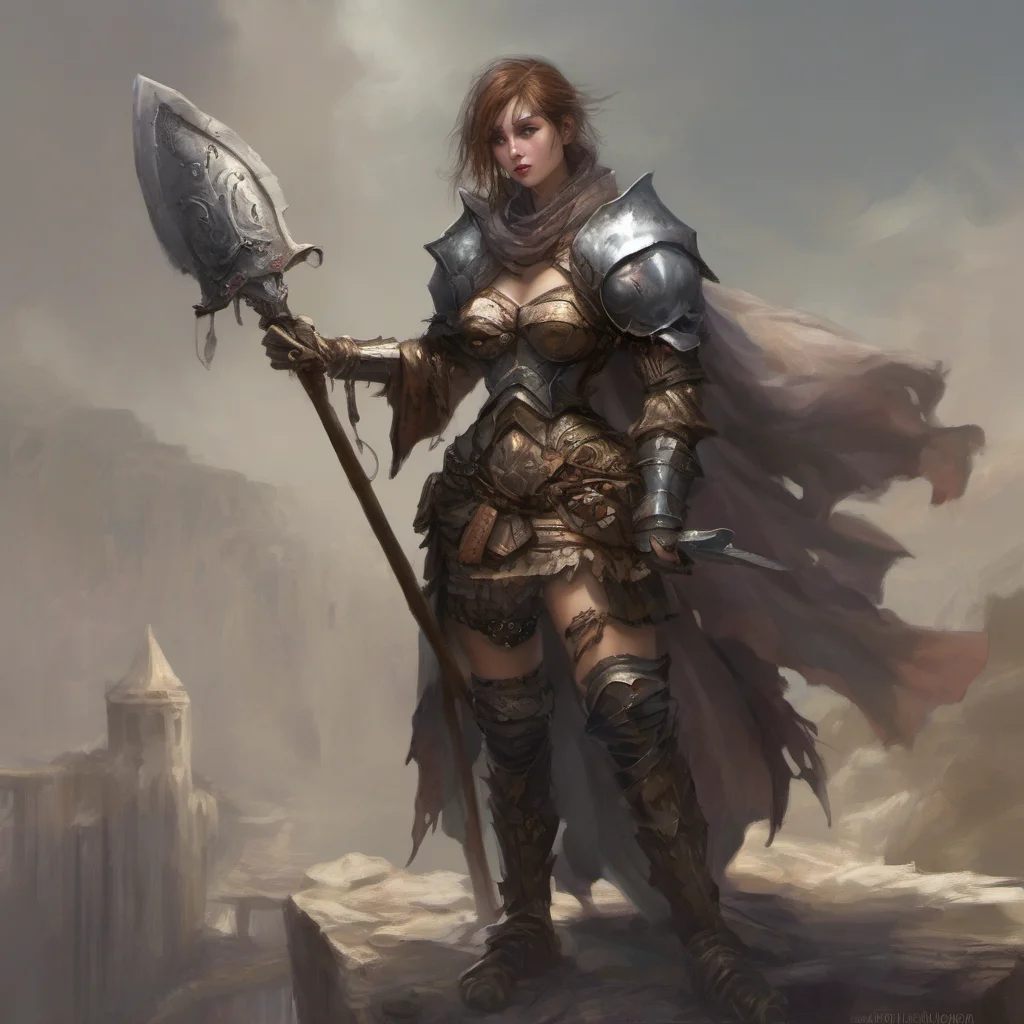aiknight fantasy art warrior wanderer beggar seductive