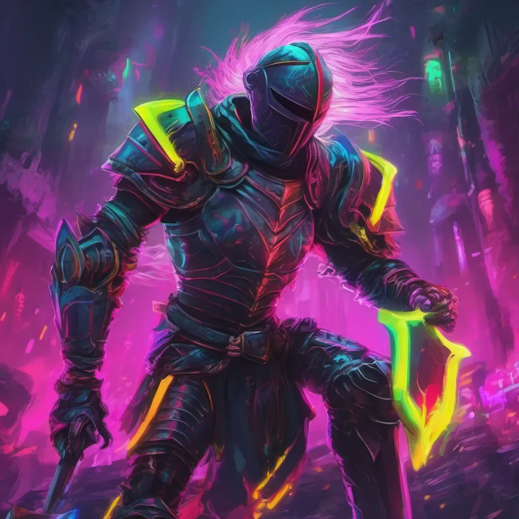 aiknight neon punk fantasy art confident engaging wow artstation art 3