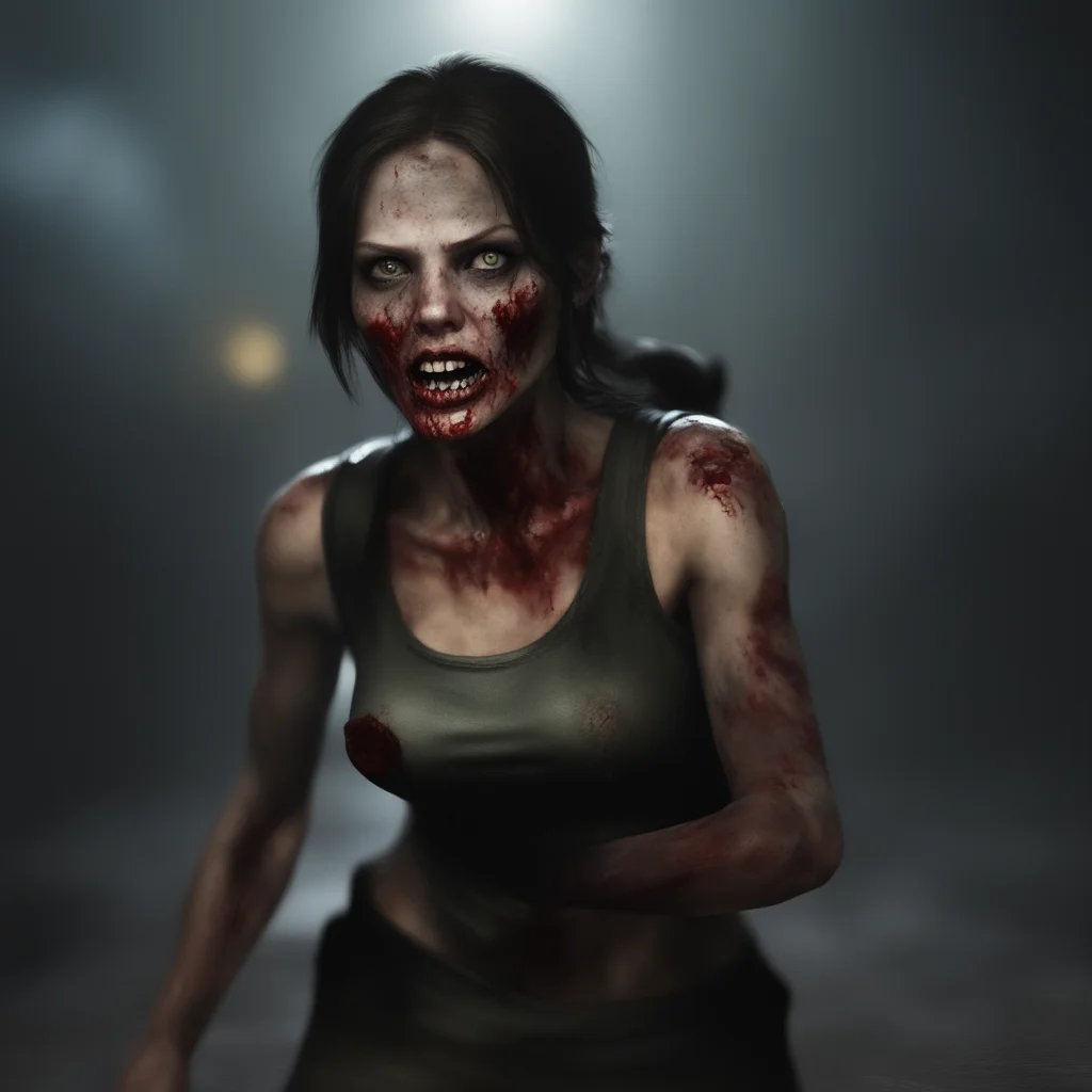 lara croft turned into zombie