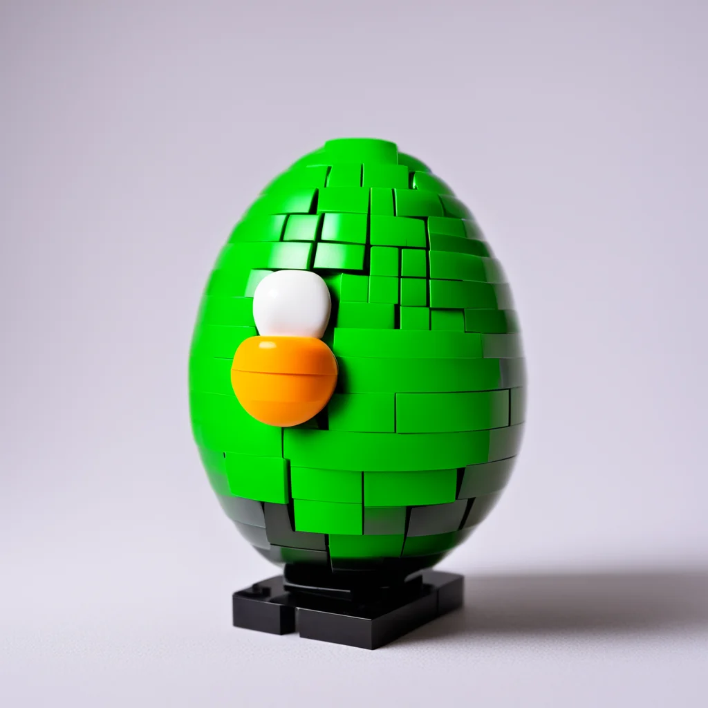 lego green egg amazing awesome portrait 2