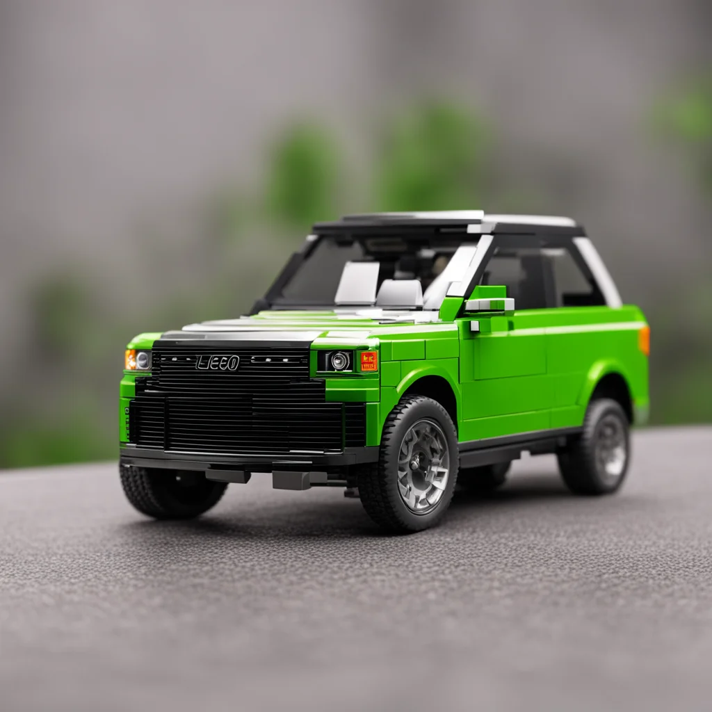 lego man in range rover